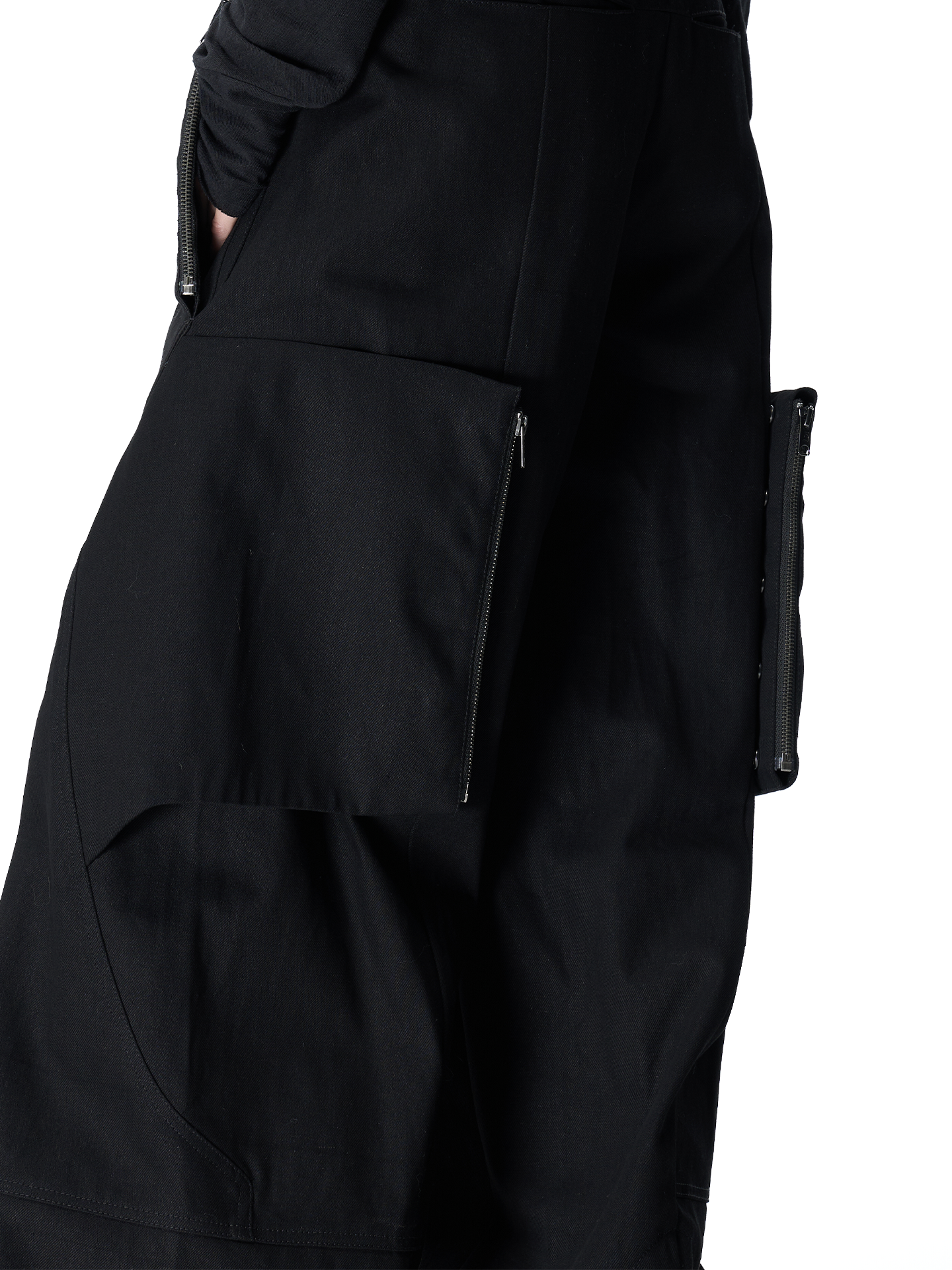 [Lunar Rider] multi-pocket patchwork wide-leg pants