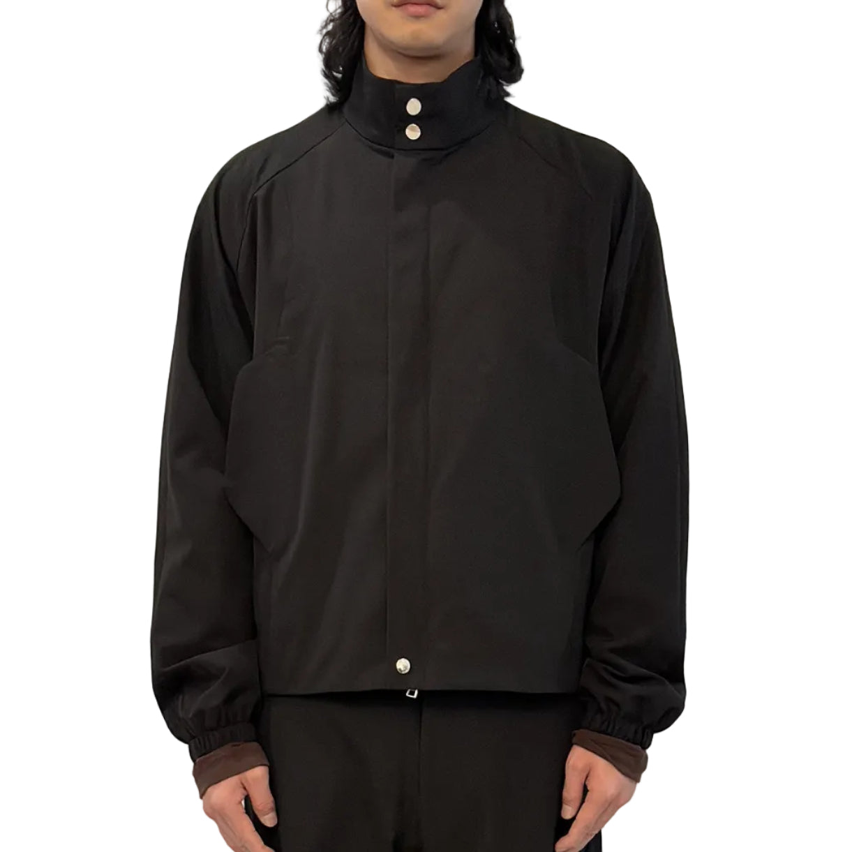 Tailored zip short jacket