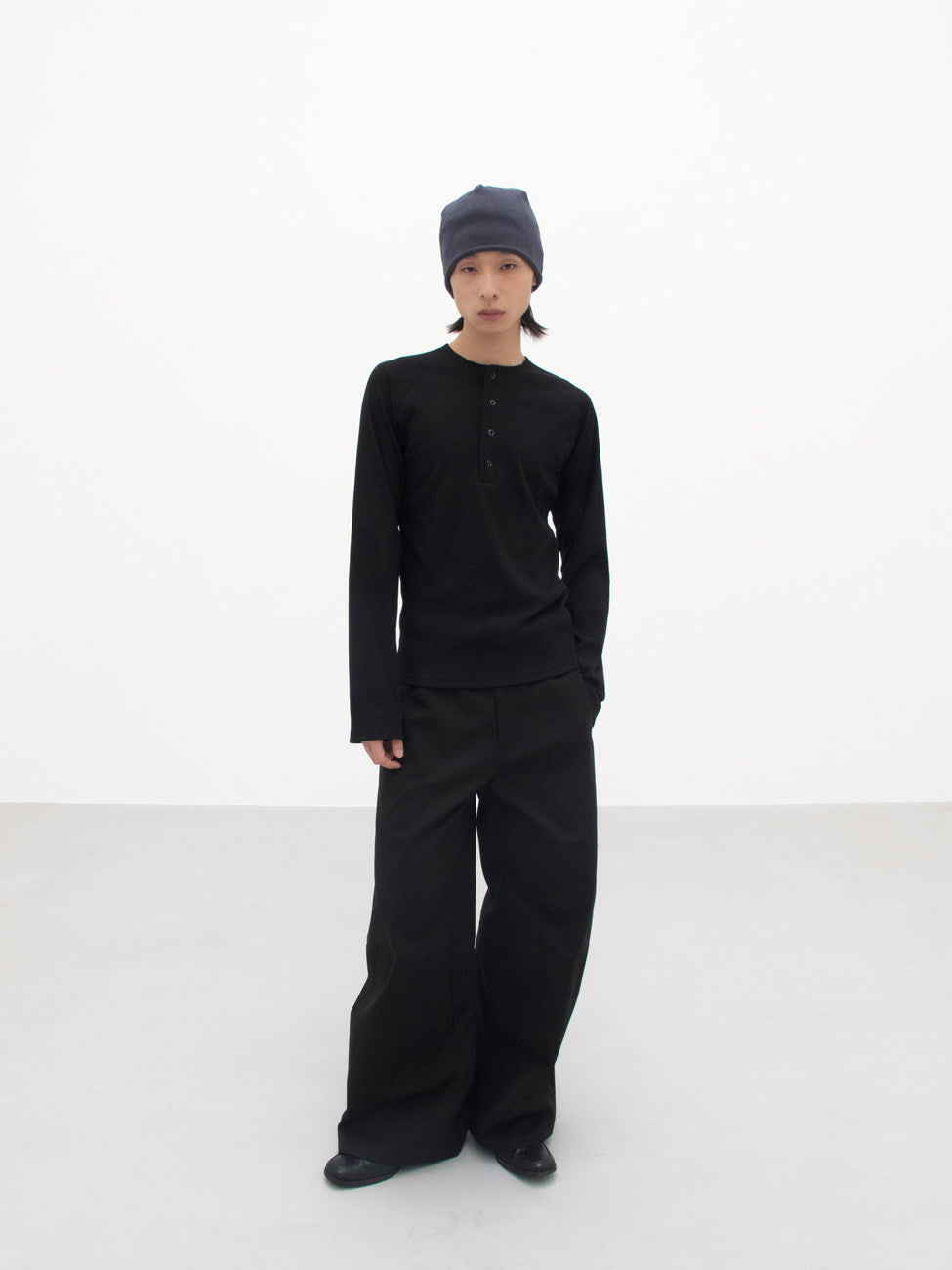 Pit strips slim henry collar long sleeve t-shirt