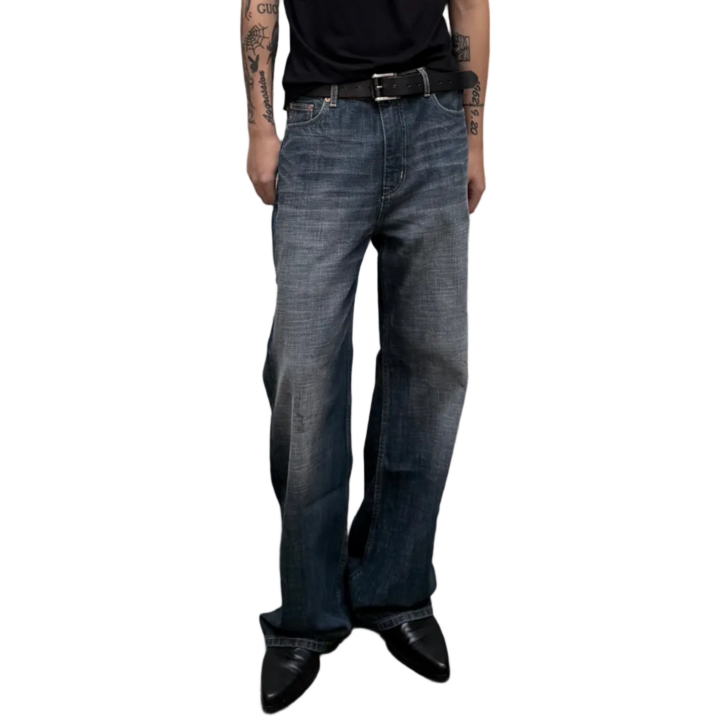 Vintage Ash Straight-Leg Jeans