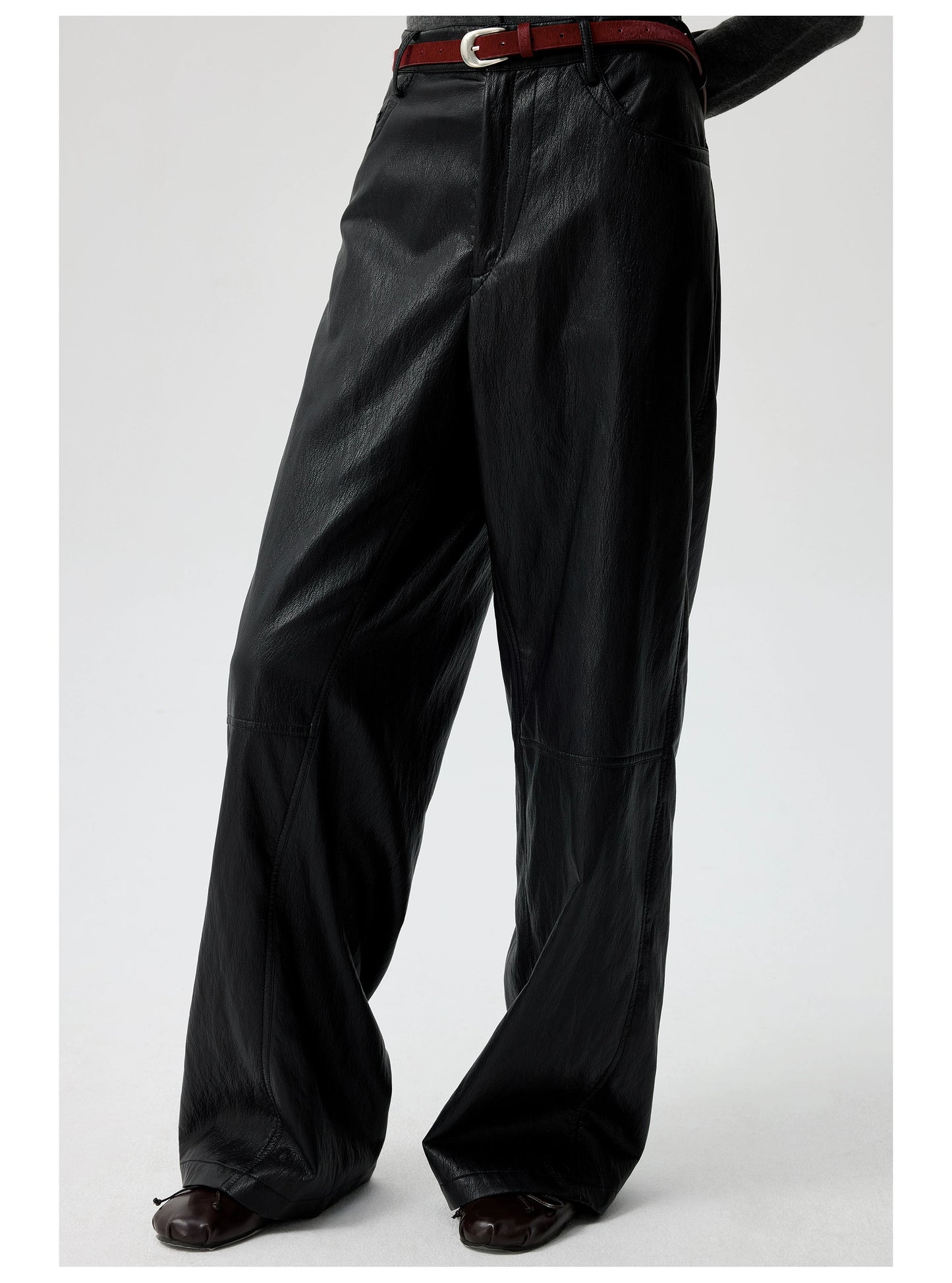Straight Wire Leather Pants