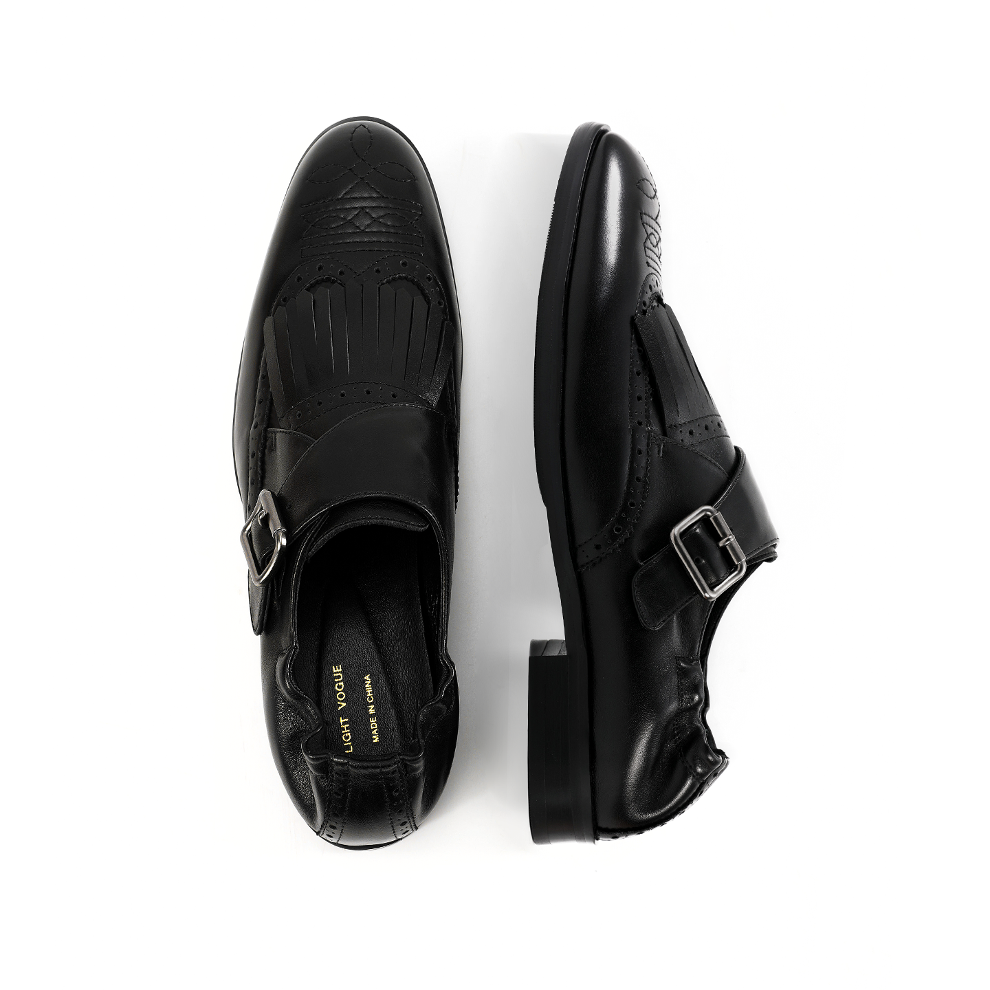 Calfskin Embroidered Leather Shoes