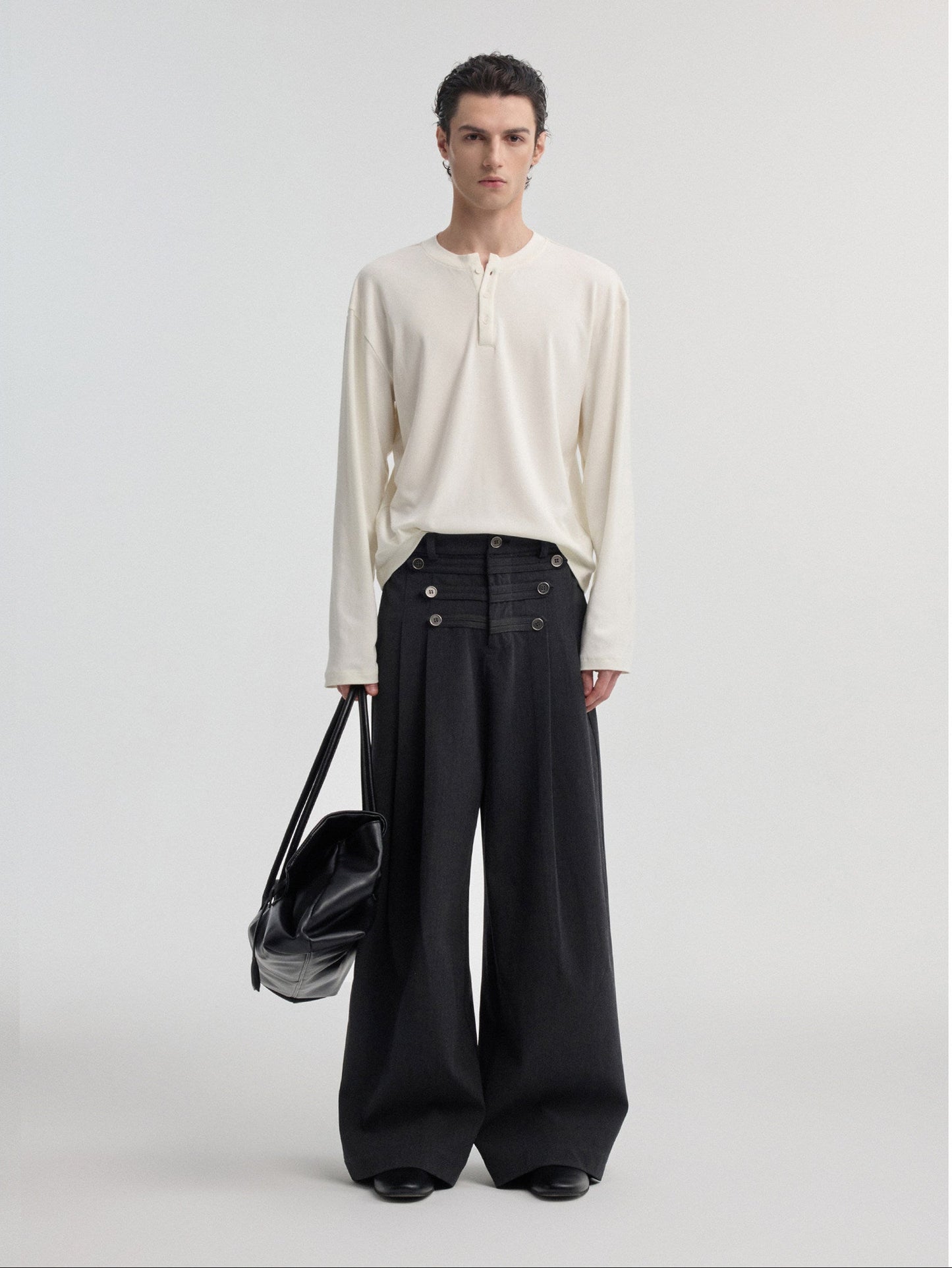 Napoleon Buttoned Suit Pants