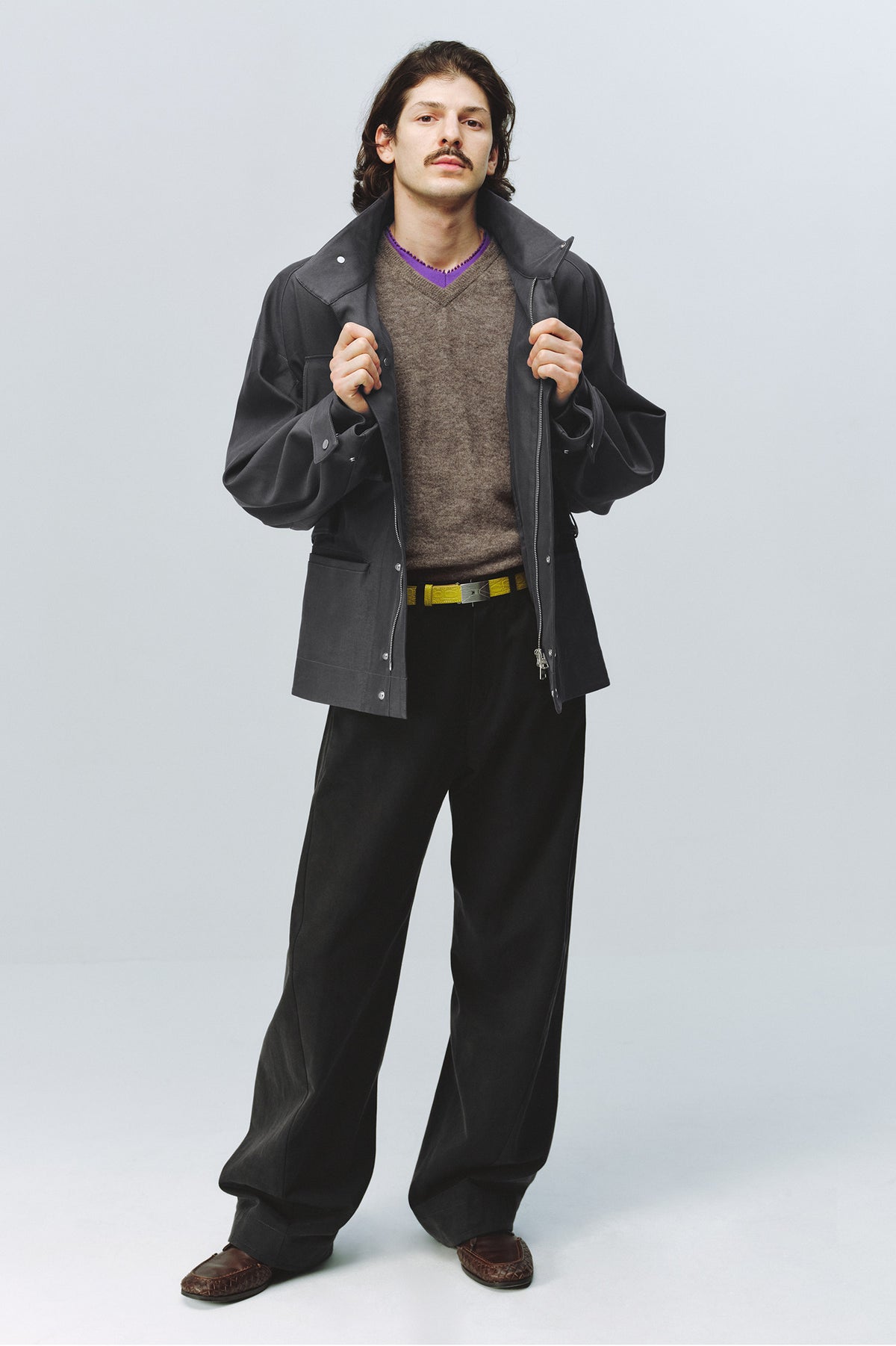 Sand-washed Engineered Trousers