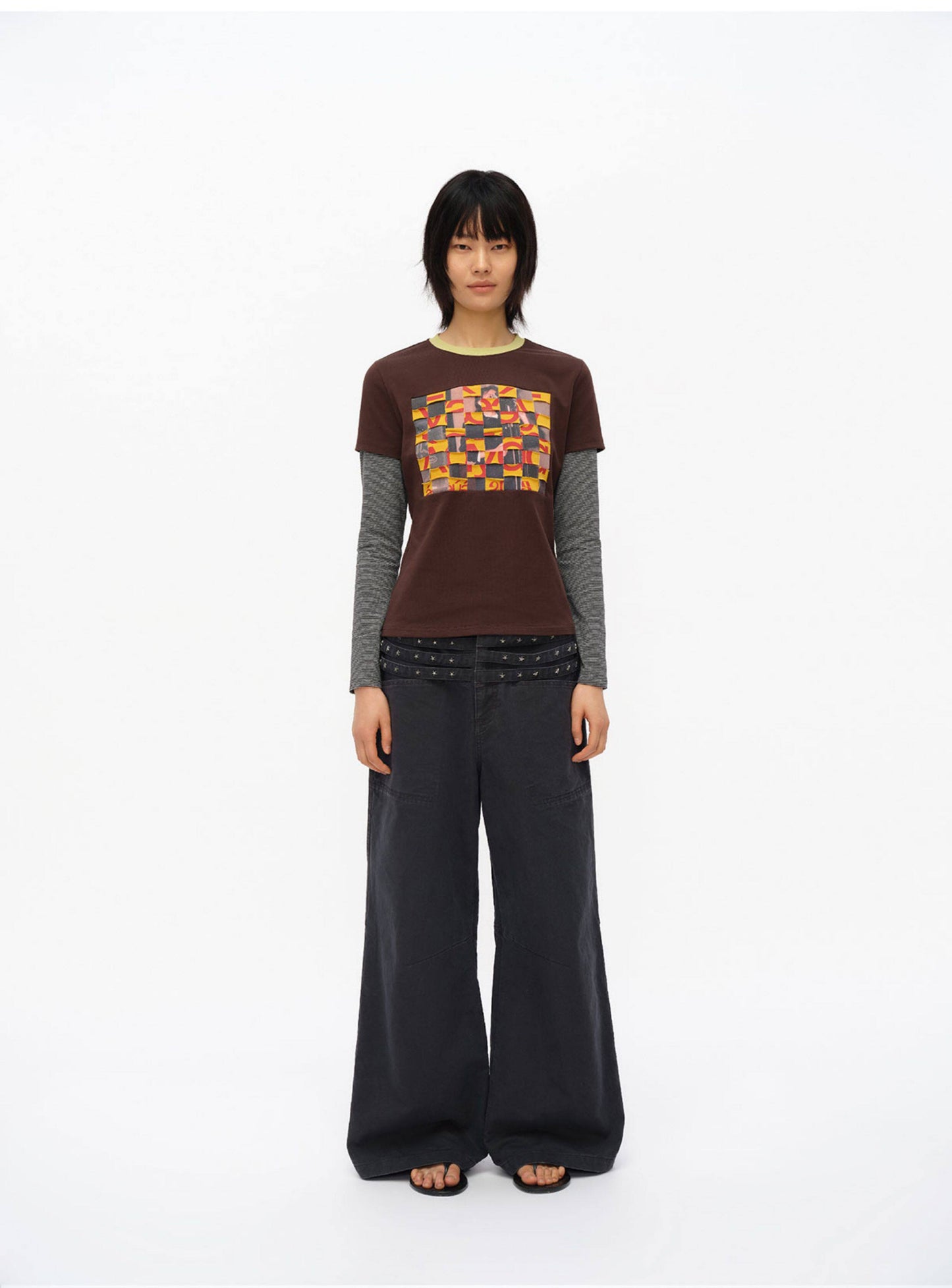Old star rail studded wide-leg cargo pants