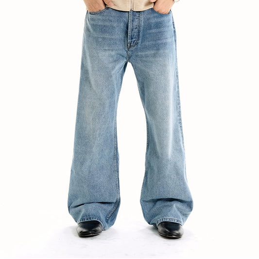 Washed Loose Bootcut Jeans