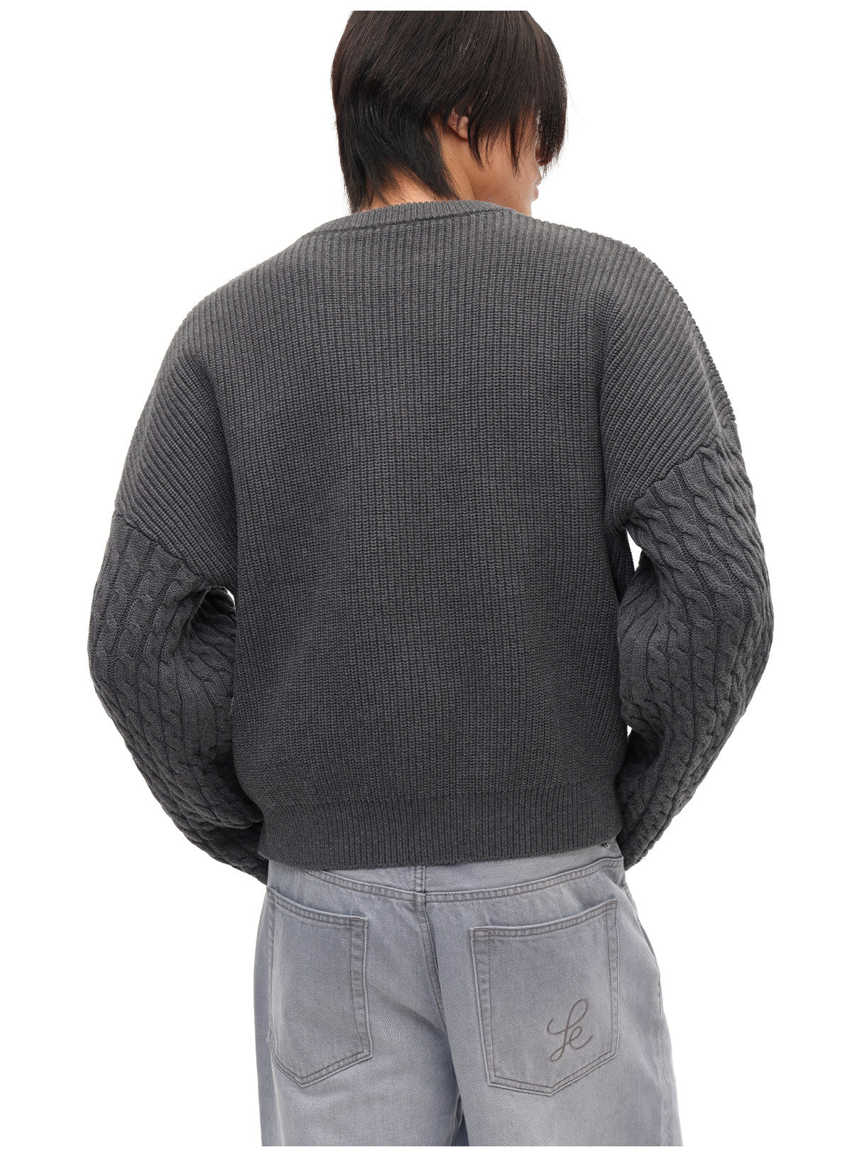 Pure cotton cable sweater