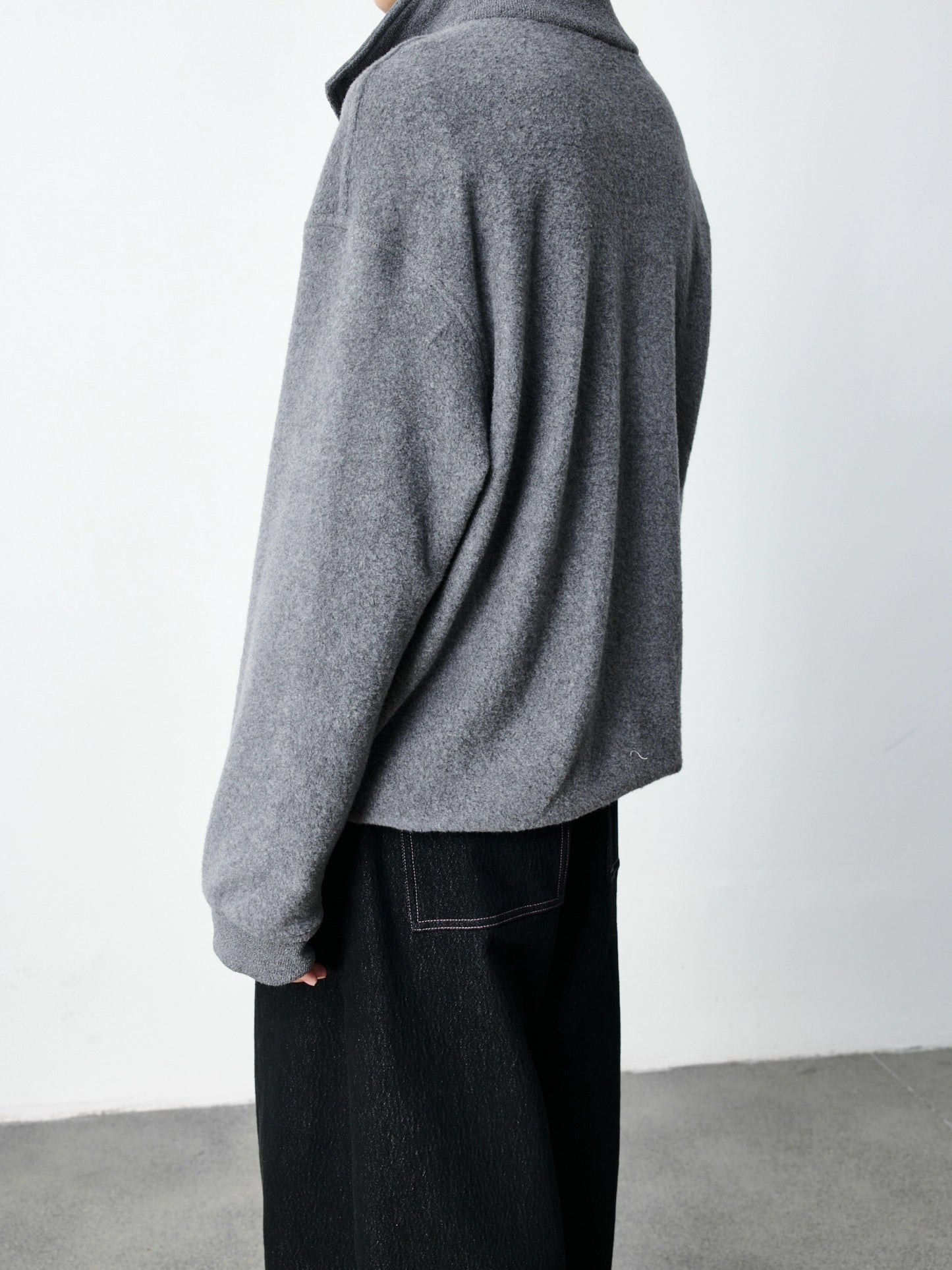 Fleece Irregular Neck Base Knit