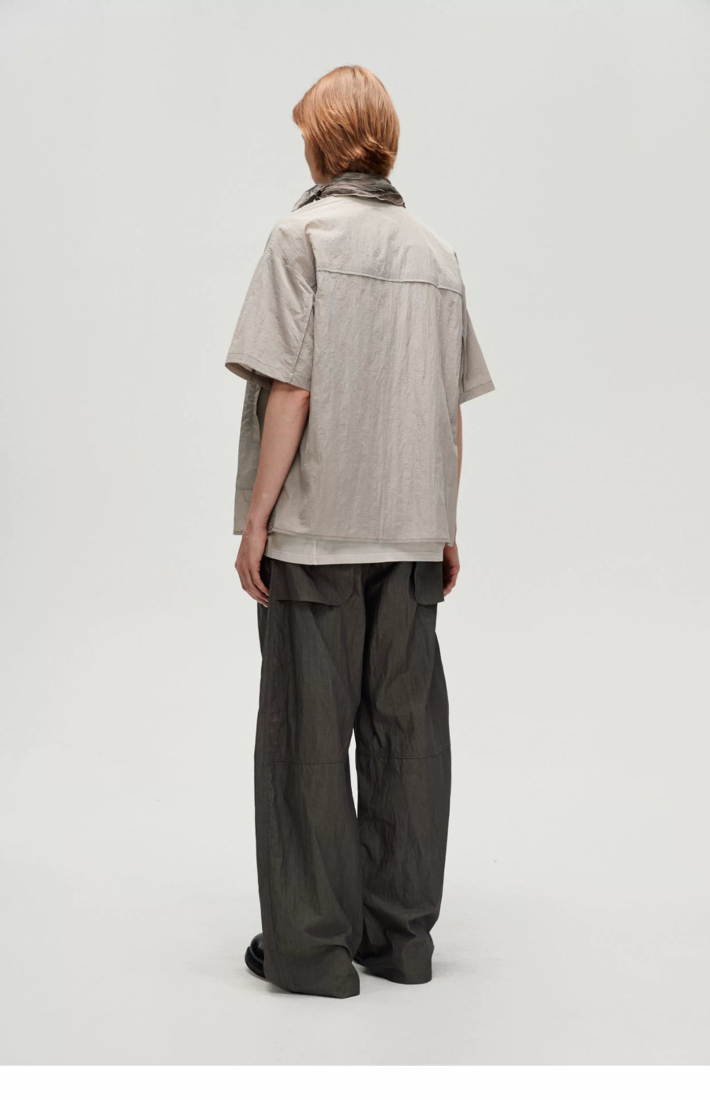 Bone Pattern Sheer Short Sleeve Shirt