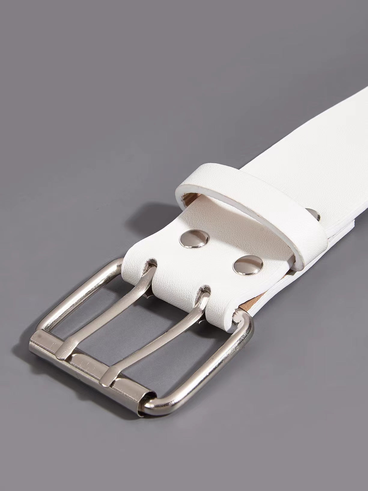 Double-breasted heavy metal punk belt