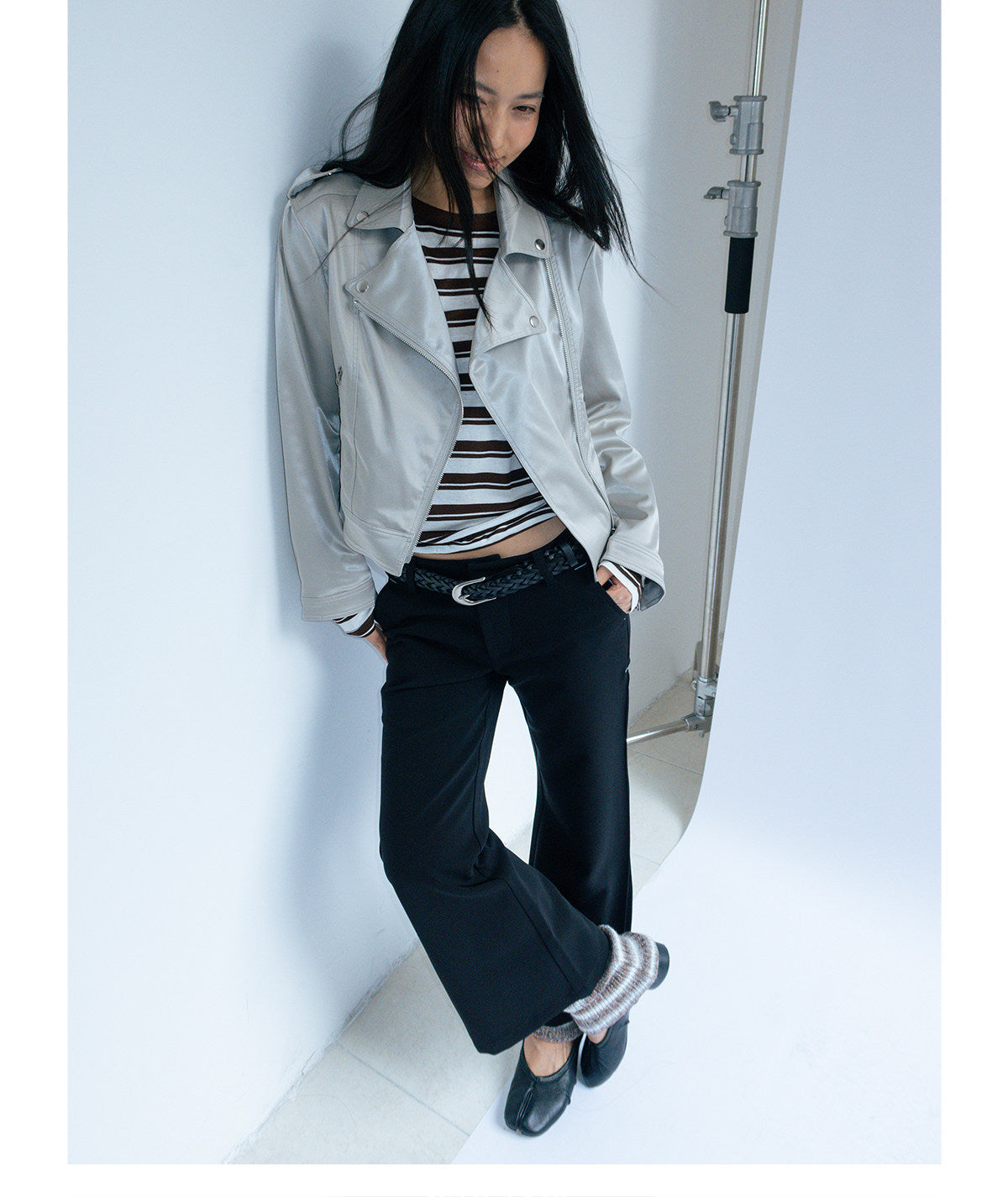 Glossy vintage cropped jacket