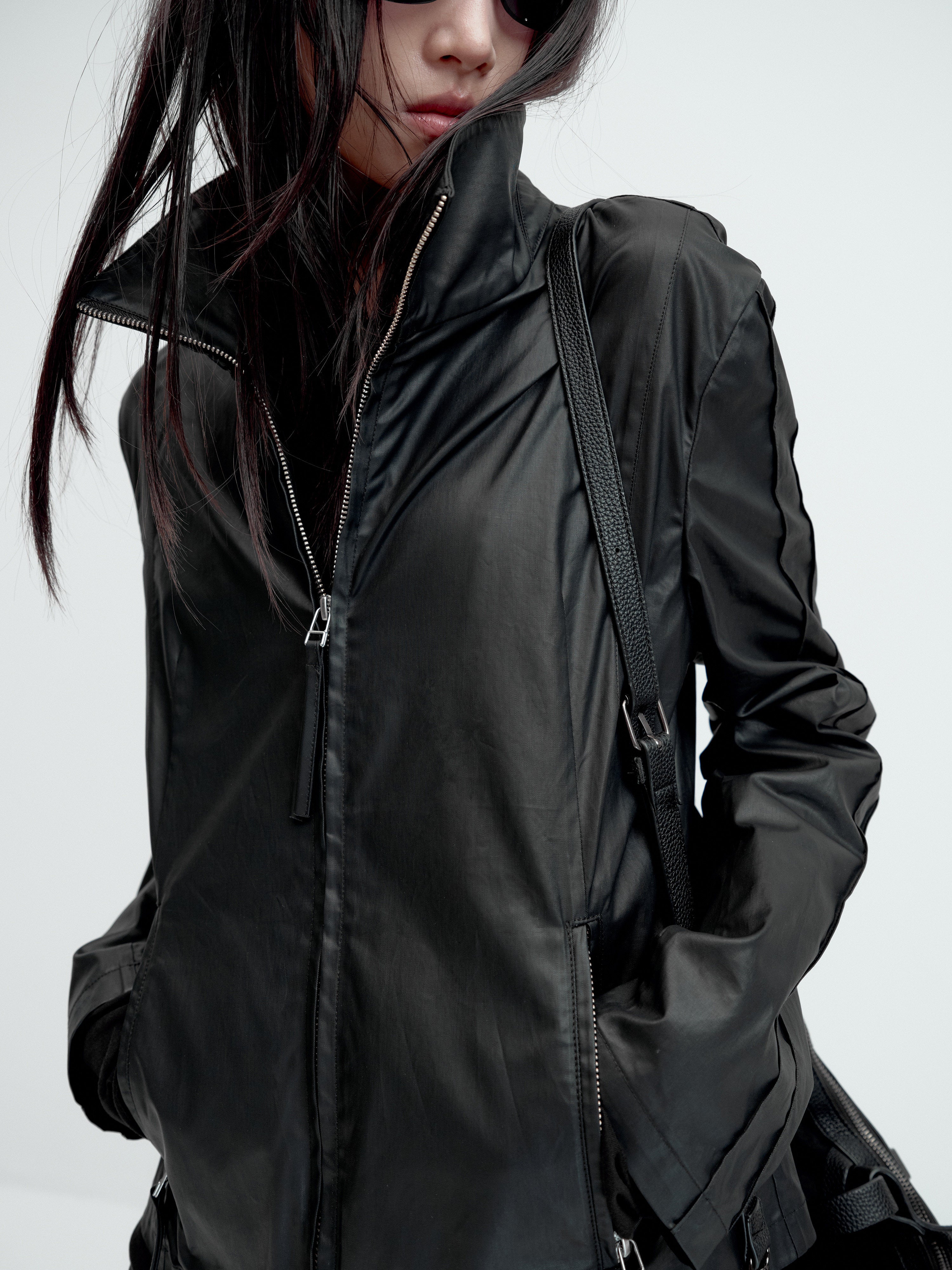 ジャケット・アウター double zip coating jacket Wax-coated double zipper jacket – Verist