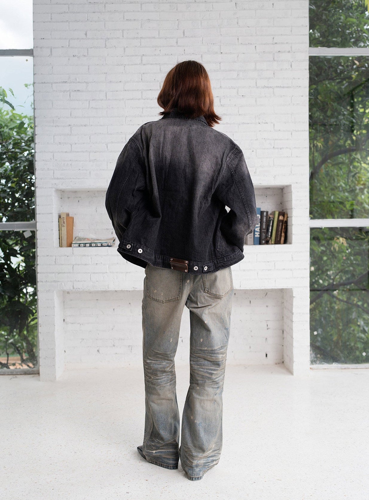 Okayama craftsmen mud-dyed jeans