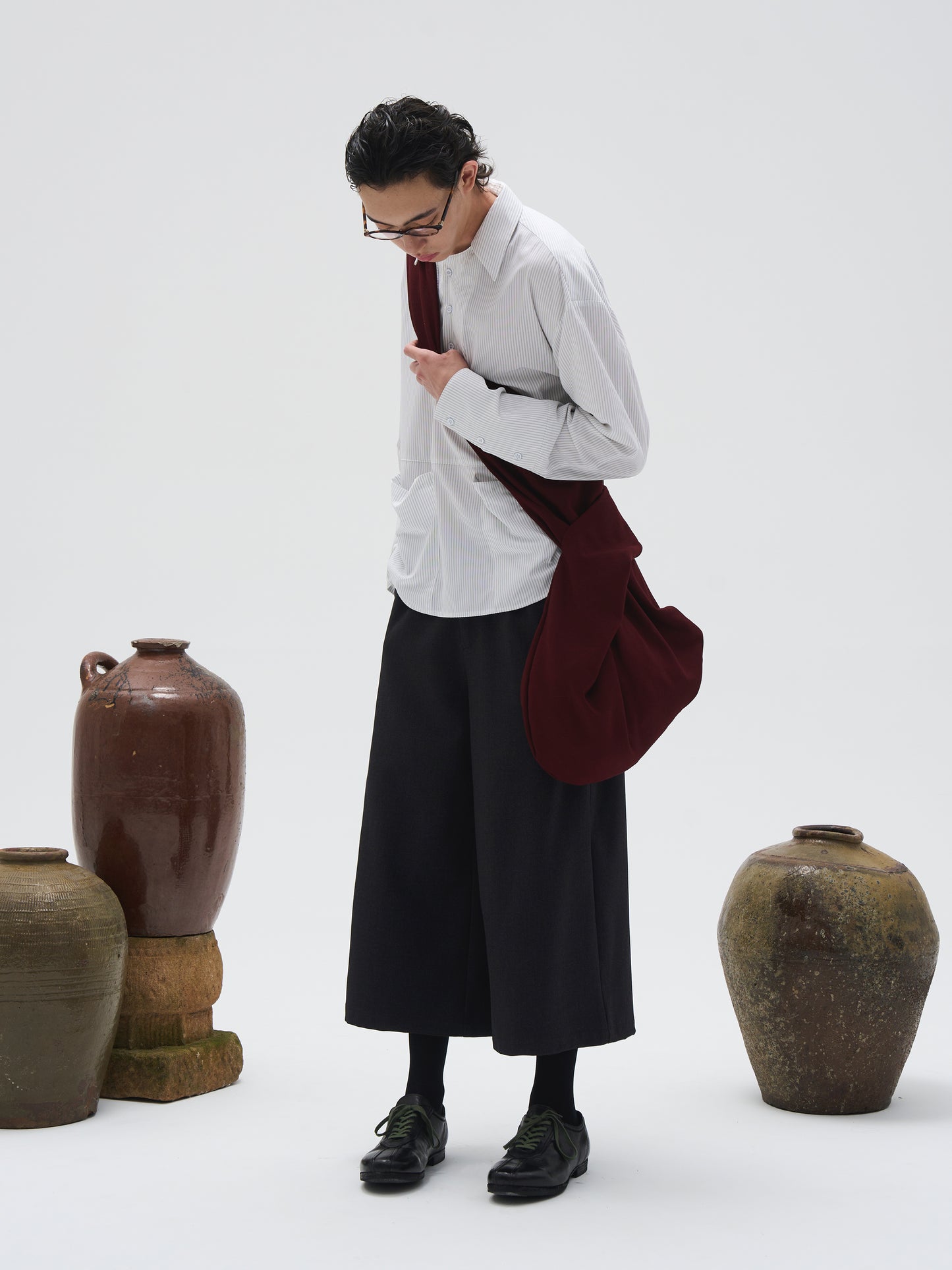 wide eight-point suit shorts