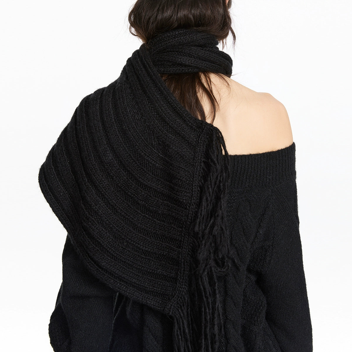 LYUOCHENG Wool Fringe Scarf