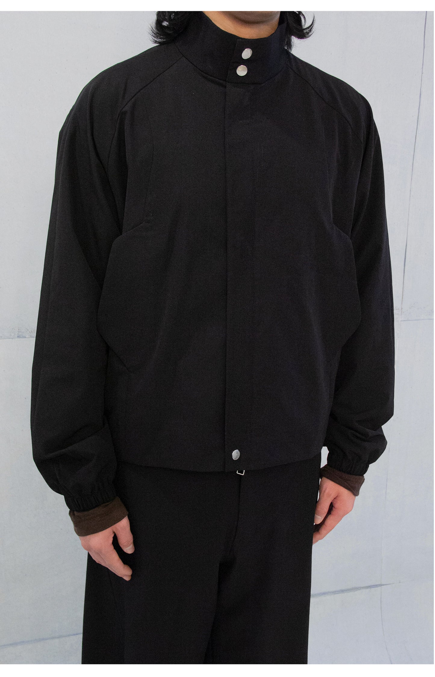 Tailored zip short jacket