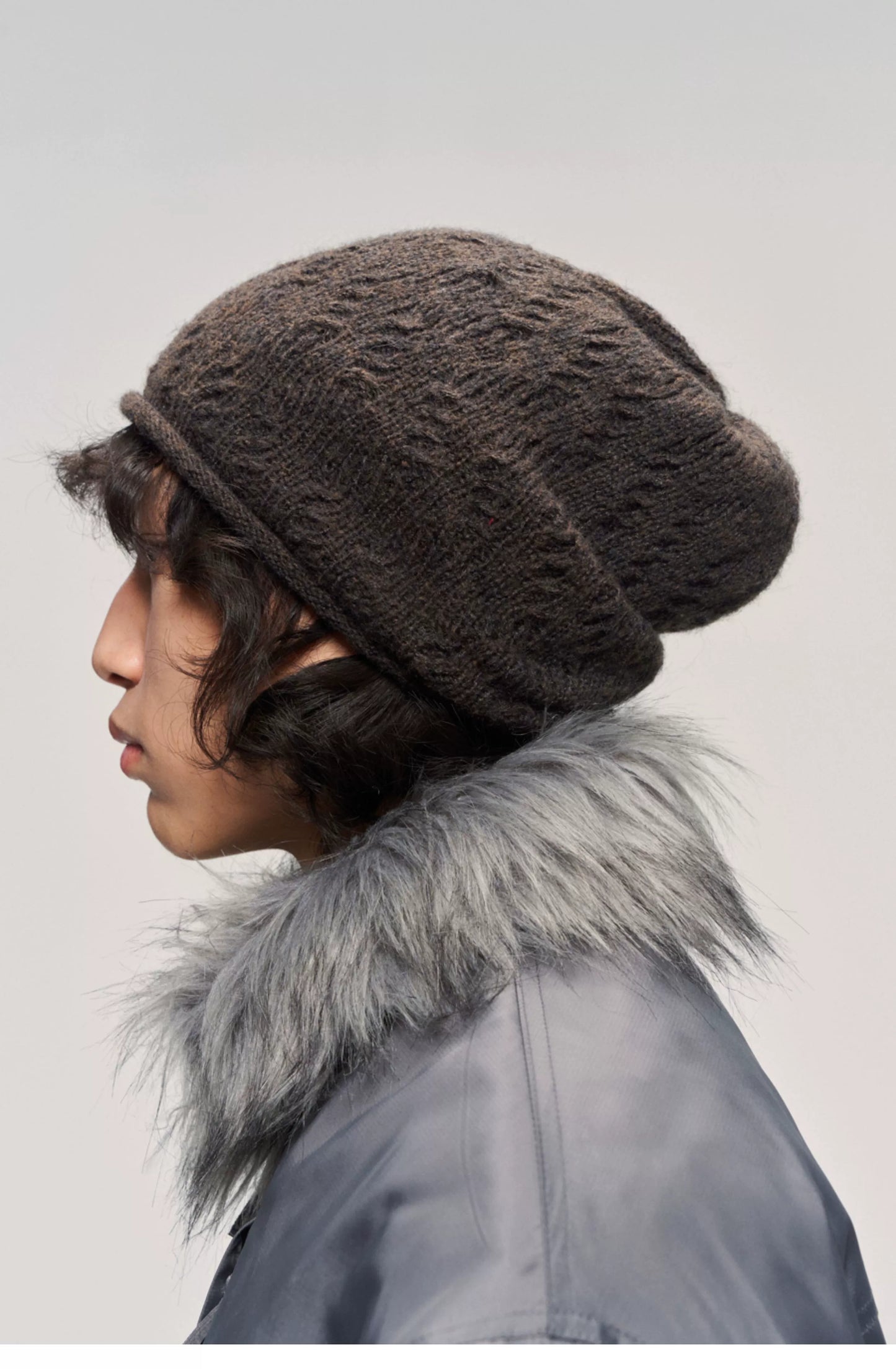 LIMPIDOCULUS Button Wool Beanie