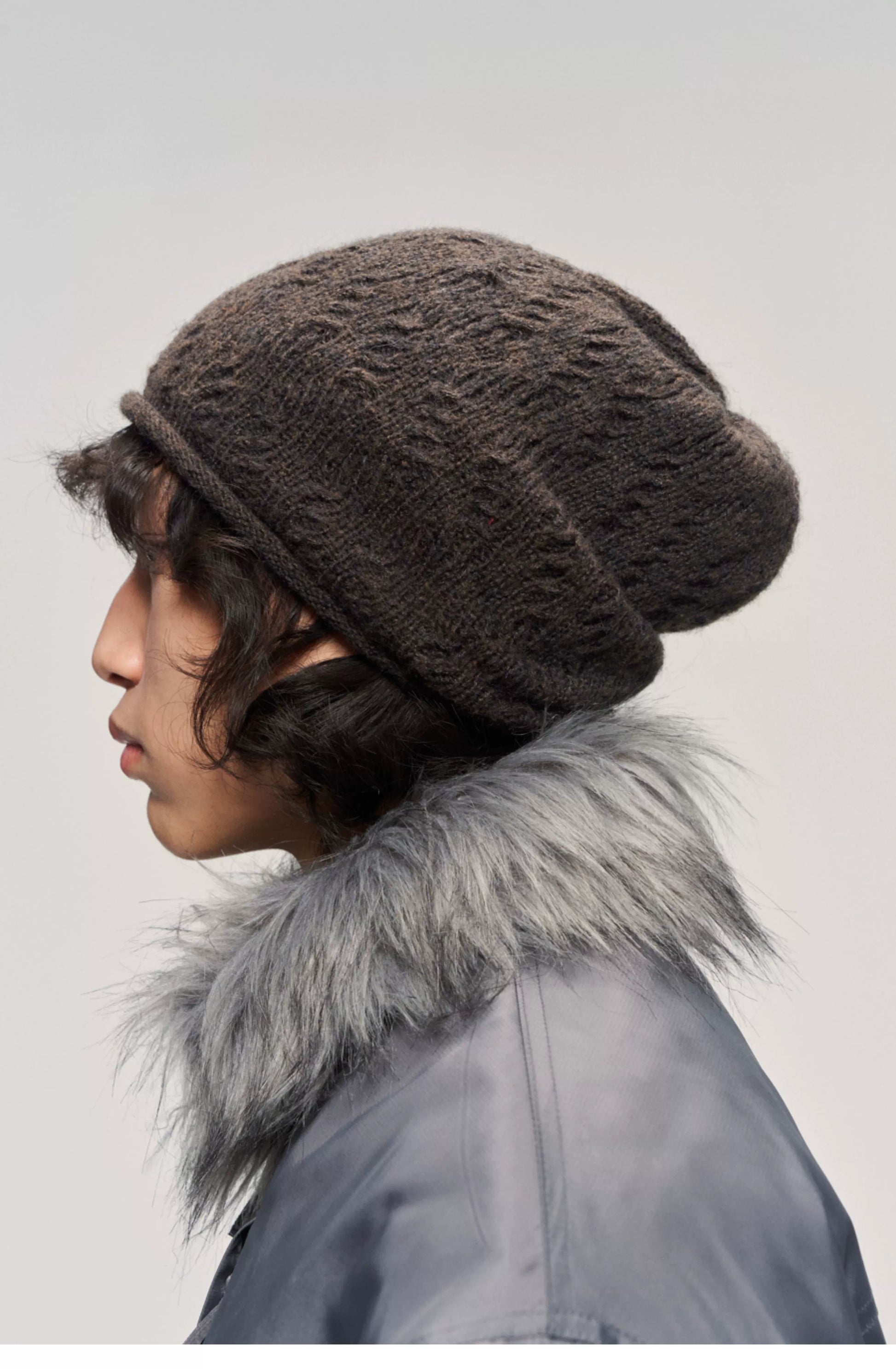 LIMPIDOCULUS Button Wool Beanie