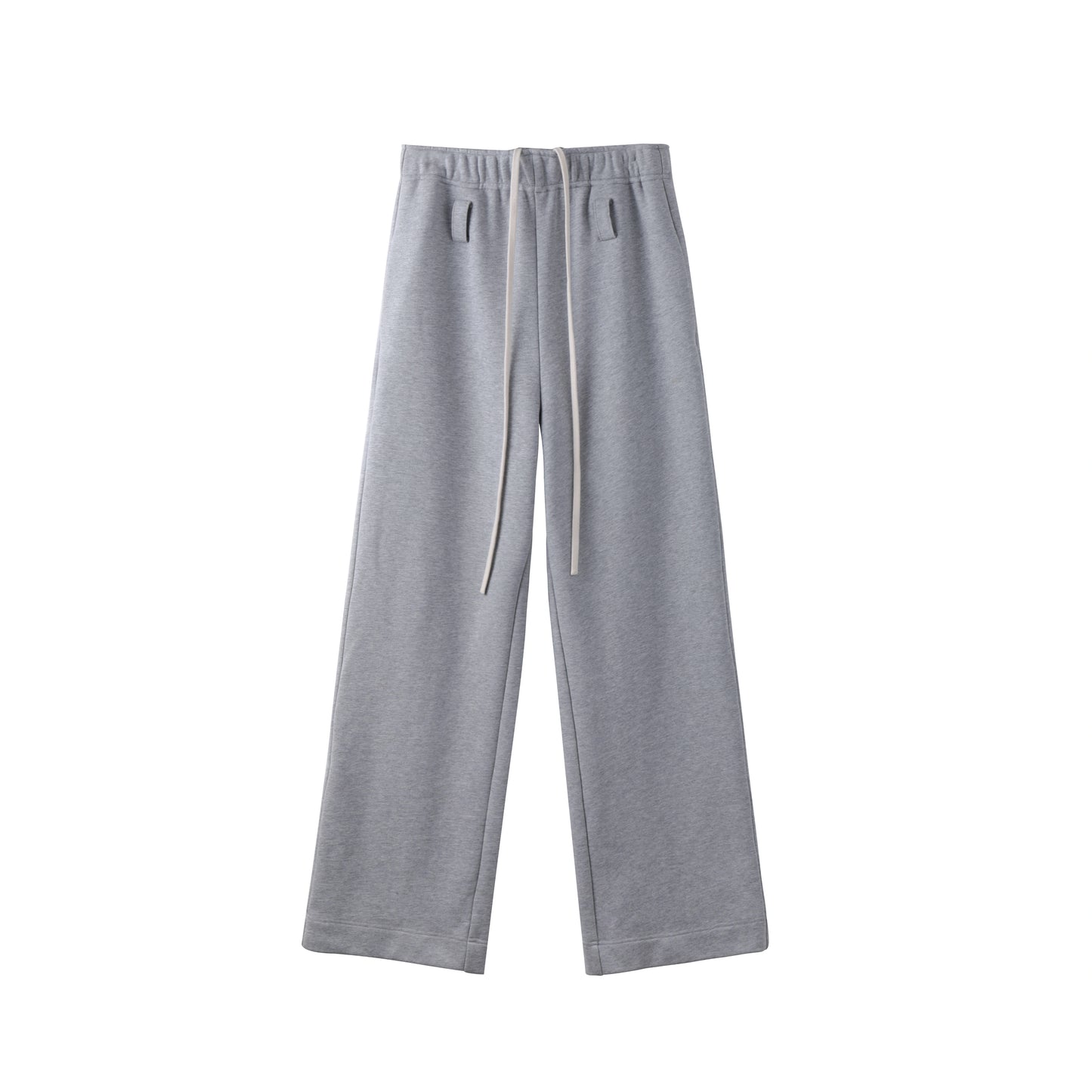 Double-waist drawstring baggy sweatpants