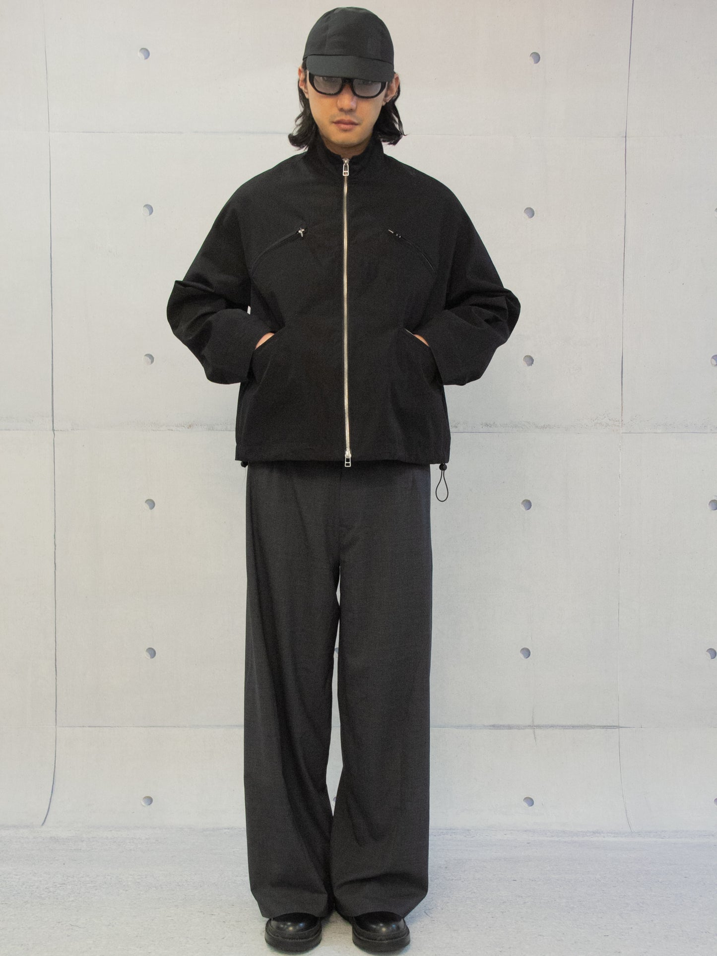 Micro-pleated multi-zip jacket