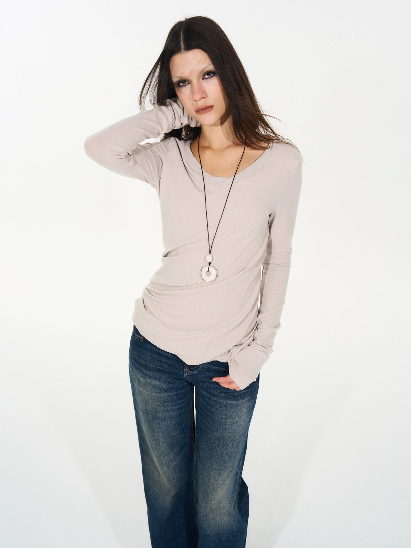 Twist Pleated Stacked T-shirts