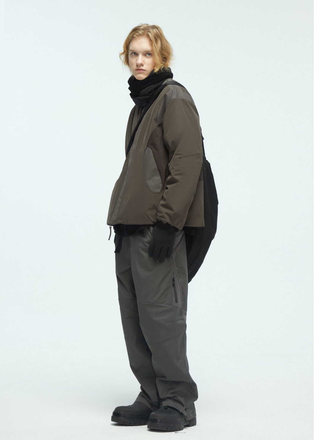 Stitched duck down jacket