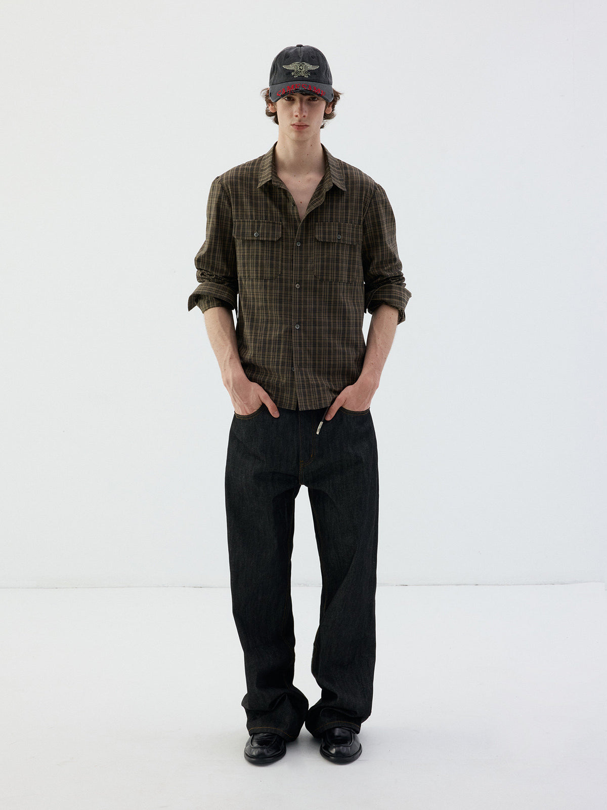 Plaid loose long-sleeve shirt