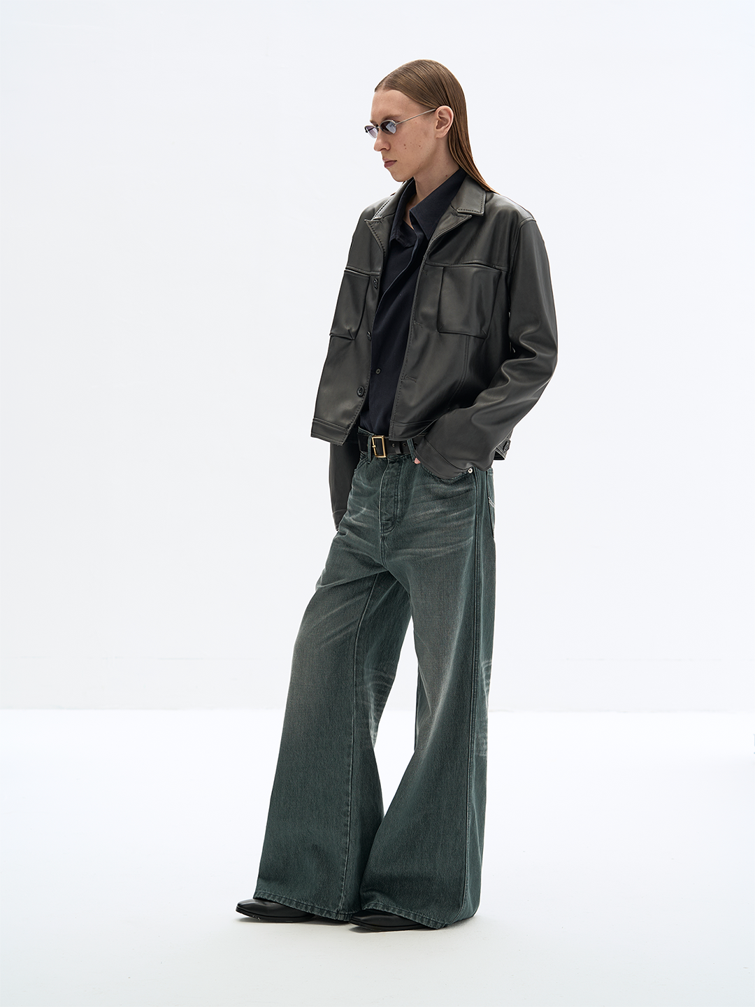 Embroidered casual bootcut denim