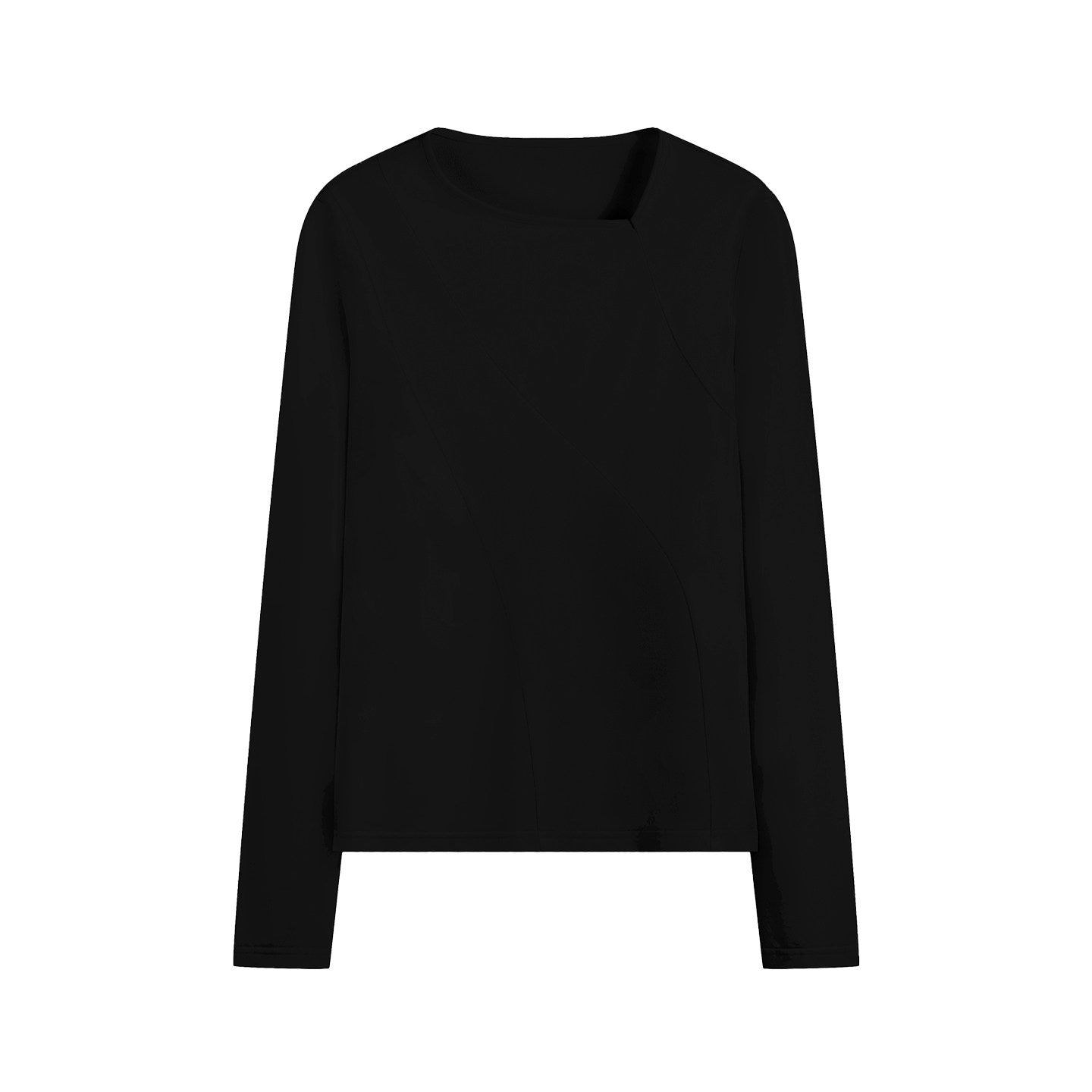 Contour split long-sleeve T-shirt