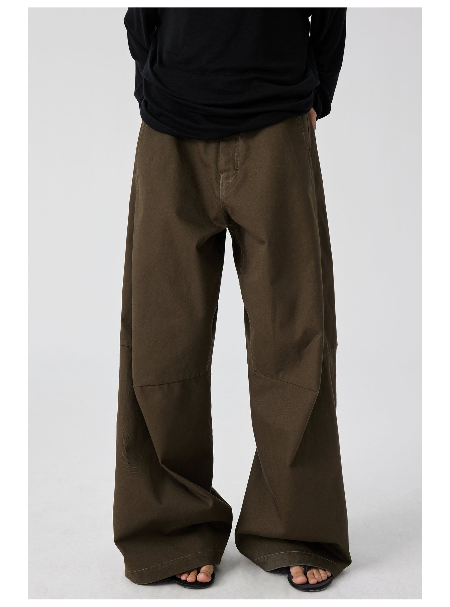 Straight-leg casual trousers