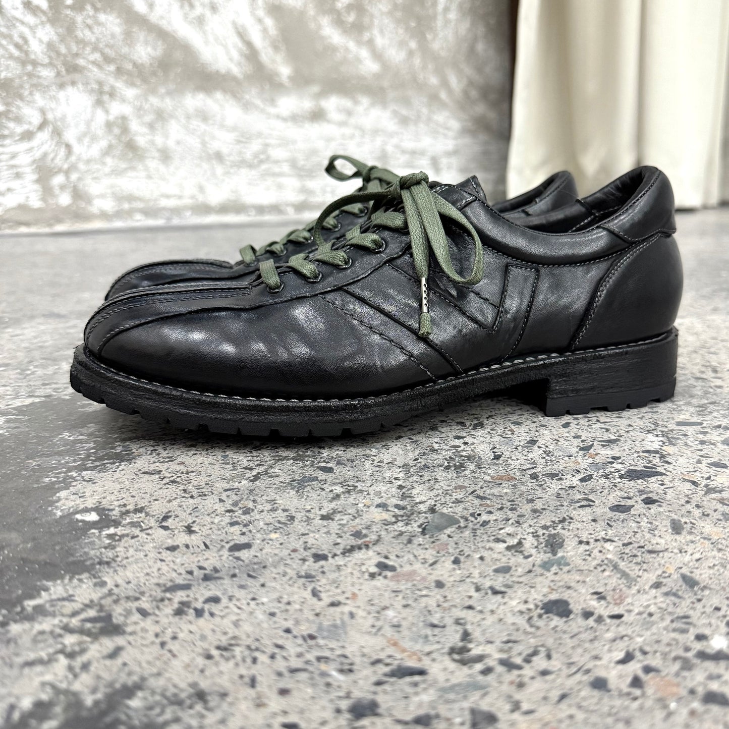 Horse leather lace-up German shoes