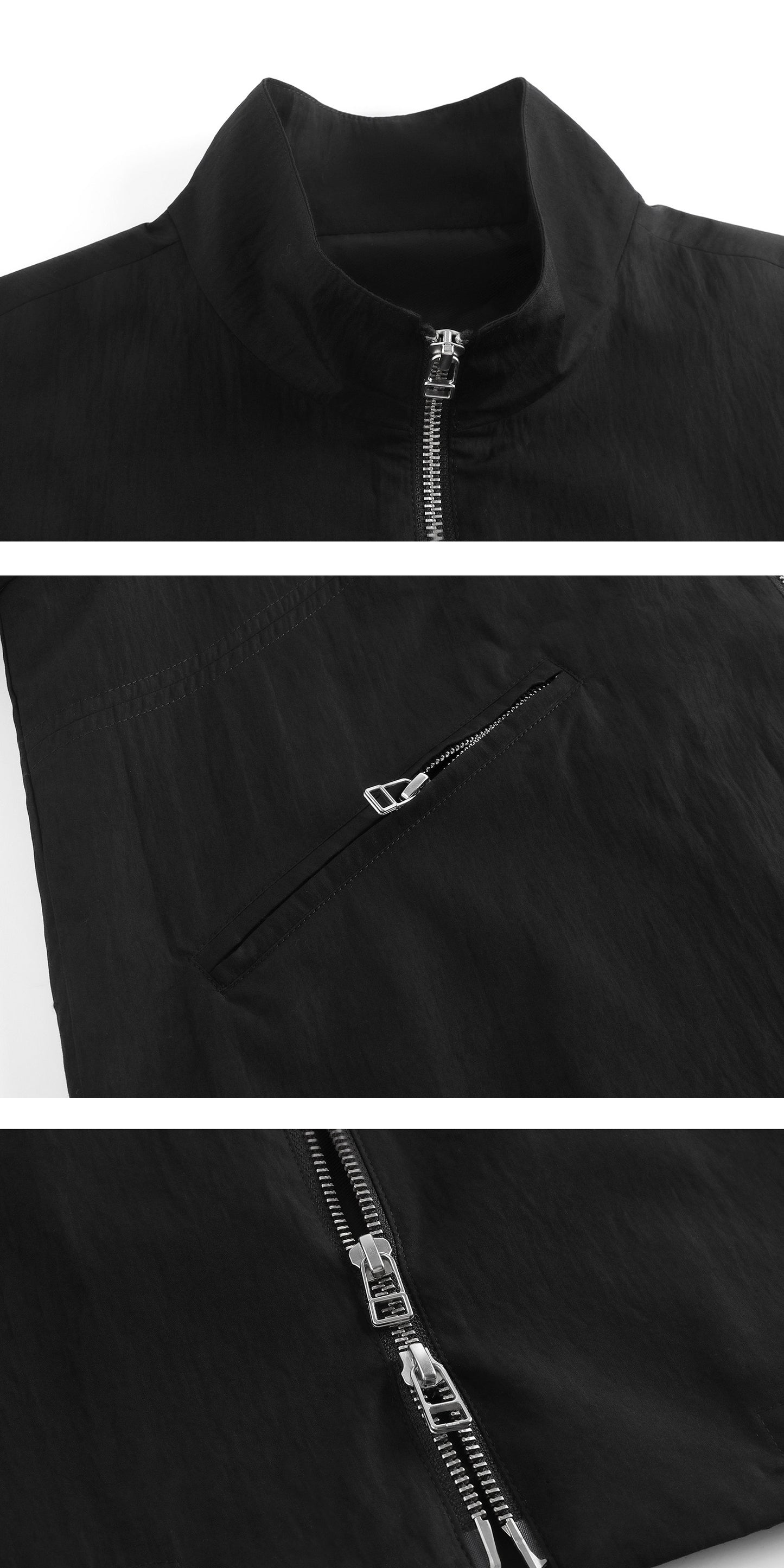 Micro-pleated multi-zip jacket
