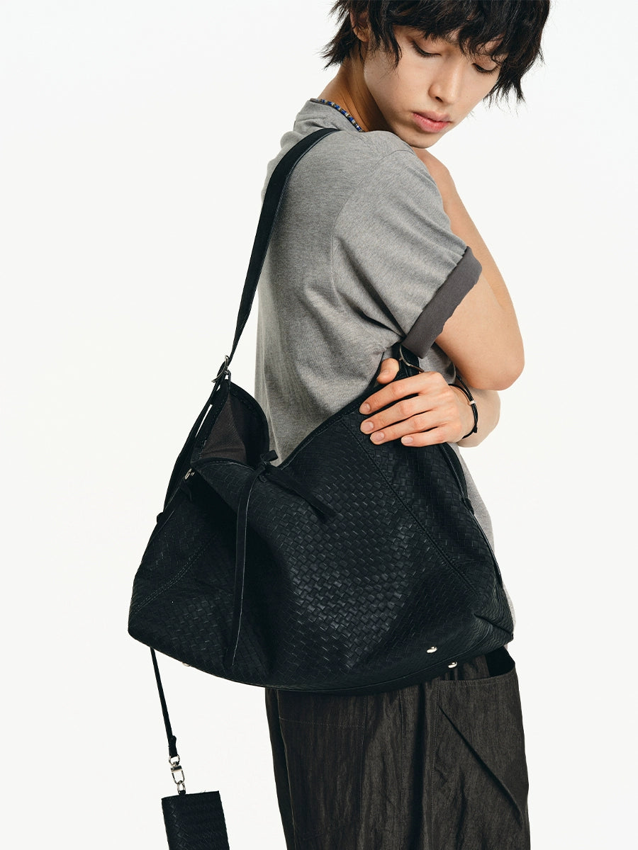 SMOKY EMBOSSED SHOULDER BAG