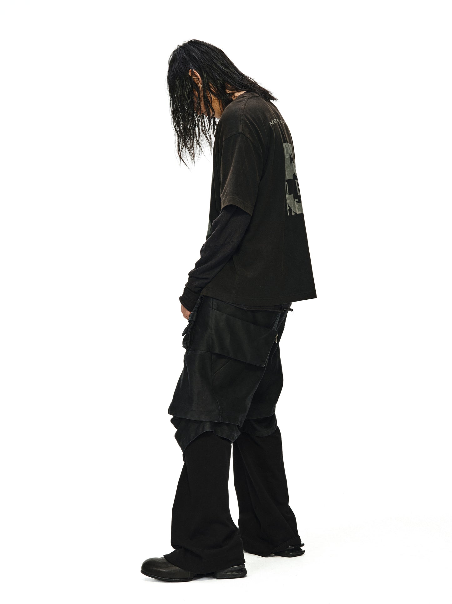 Swathe Pocket Double Layered Hem Shorts