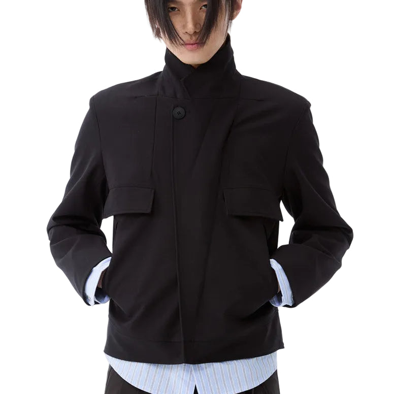 Diagonal zip jacket