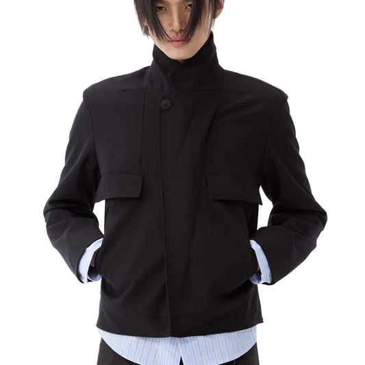 Diagonal zip jacket