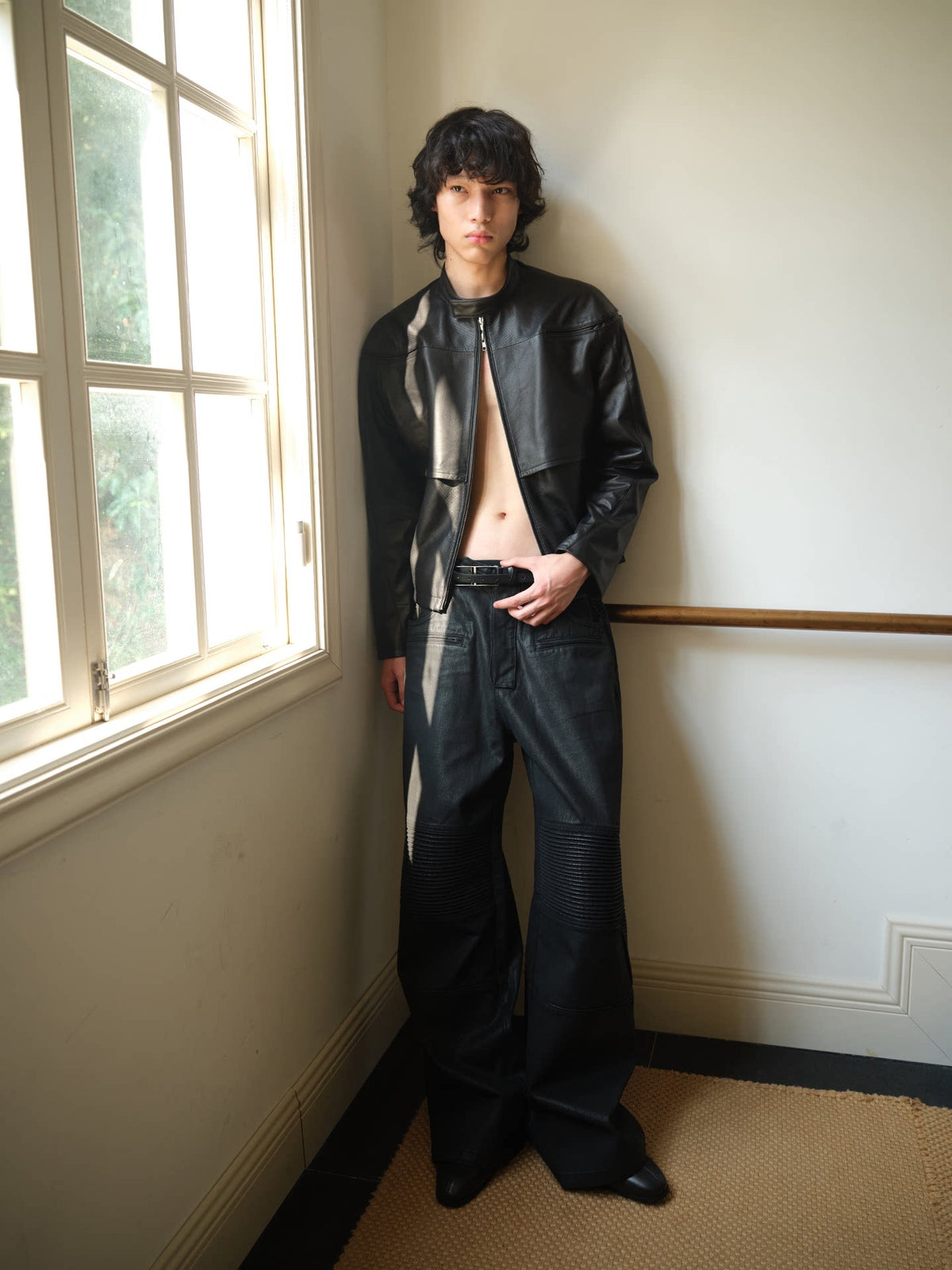 Coated Waxed Motorcycle Pants