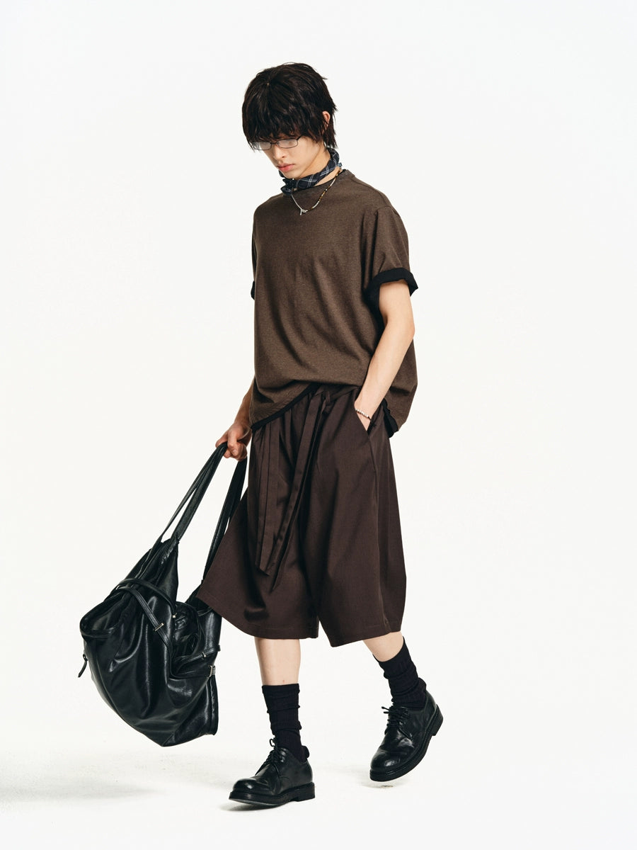 Quad pleated kendo shorts
