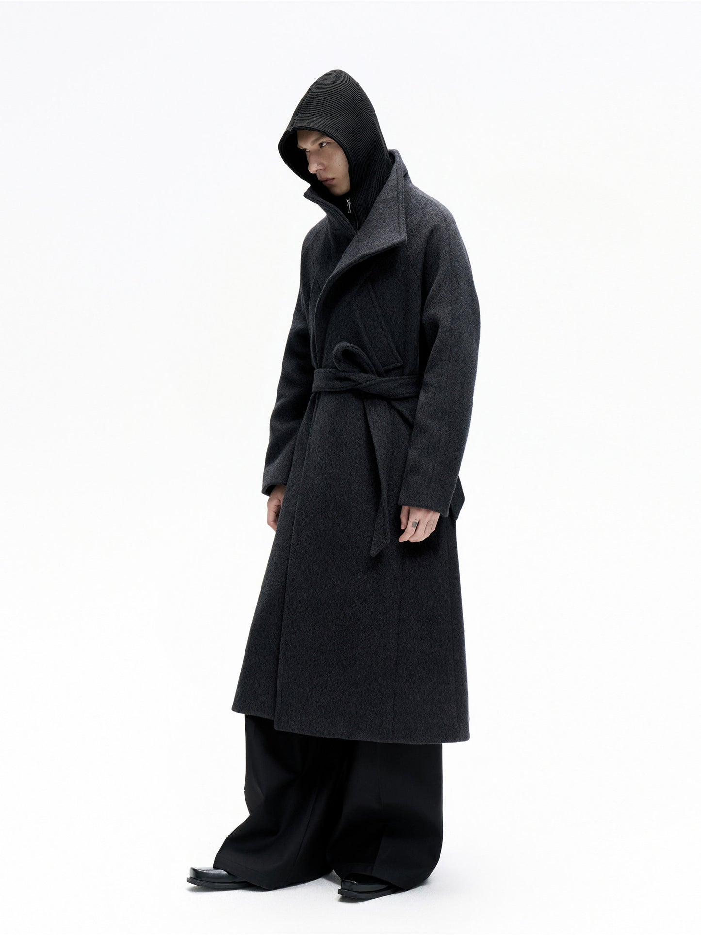 High-weight wool coat