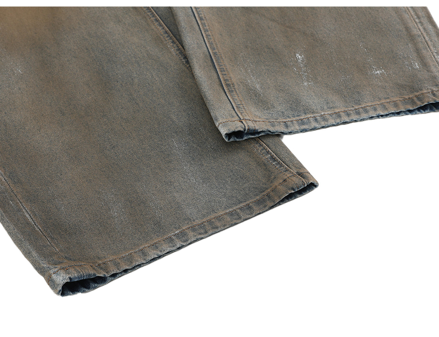 Brushed silver dirty blue washed jeans