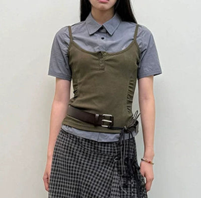 Camisole Pleated Vest