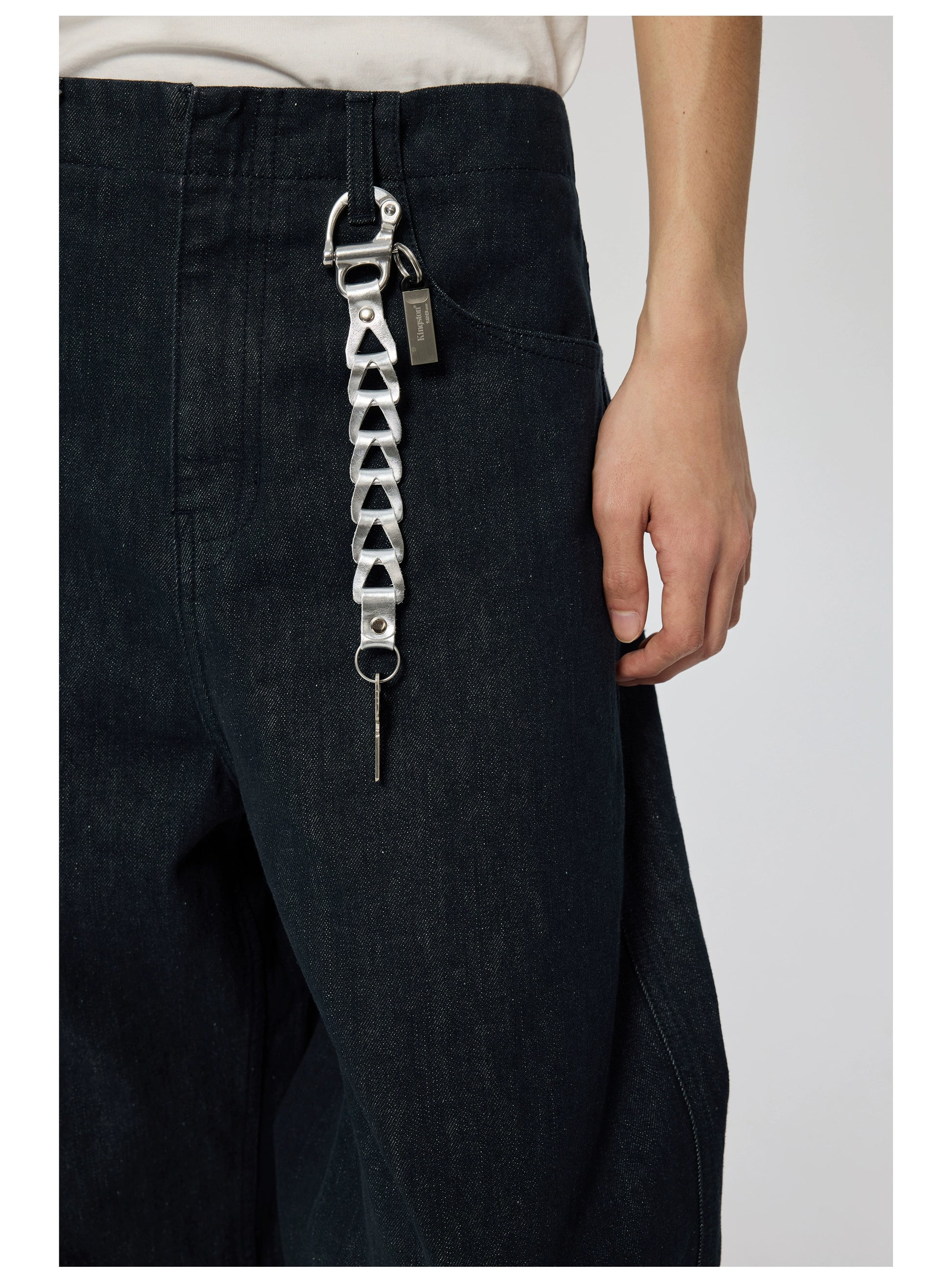 Metallic Braided Keychain