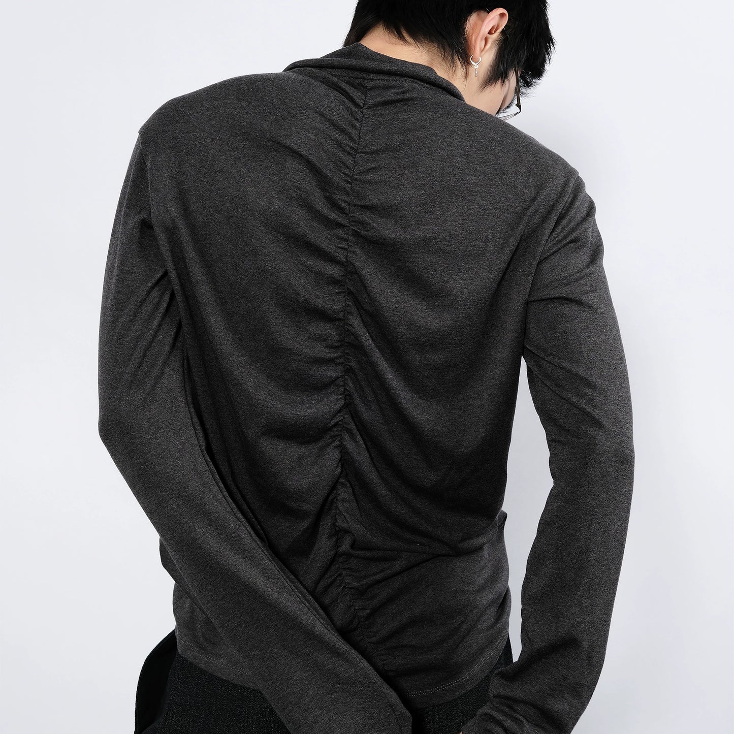 Wool Shirring Cardigan