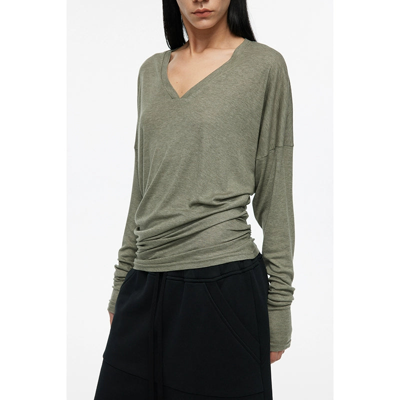 Stacked silk blend T-shirt