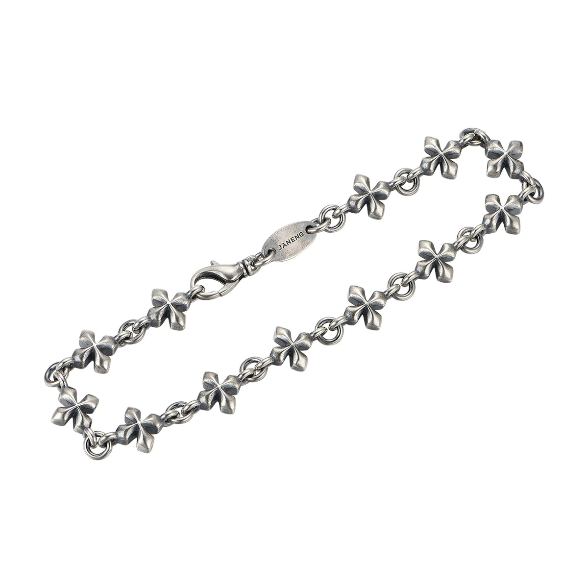 Silver cross bracelet