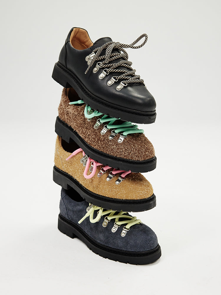 CRICLE CAGE SUEDE LEATHER HIKING DERBY CONTRASTING SNEAKER
