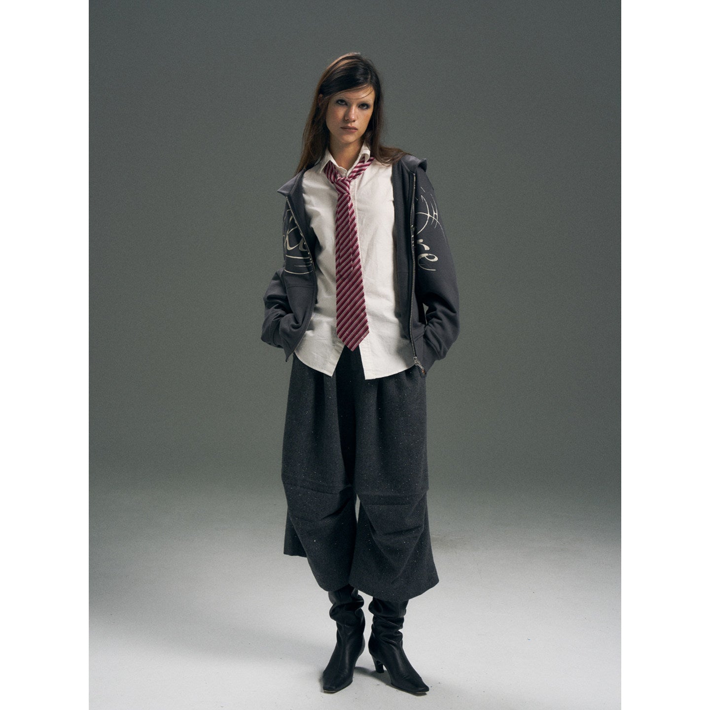 Drape cropped balloon pants
