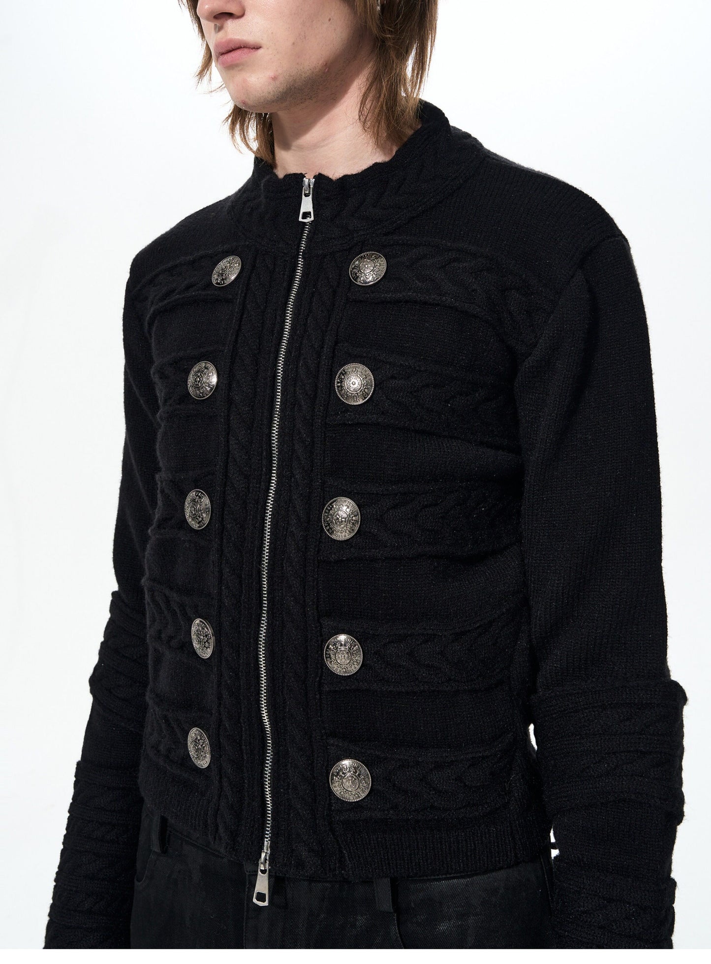 Napoleon Black Zip Knit