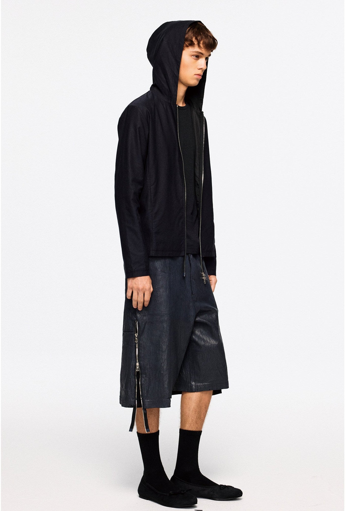 "Gideon" Waxed Capri Pants