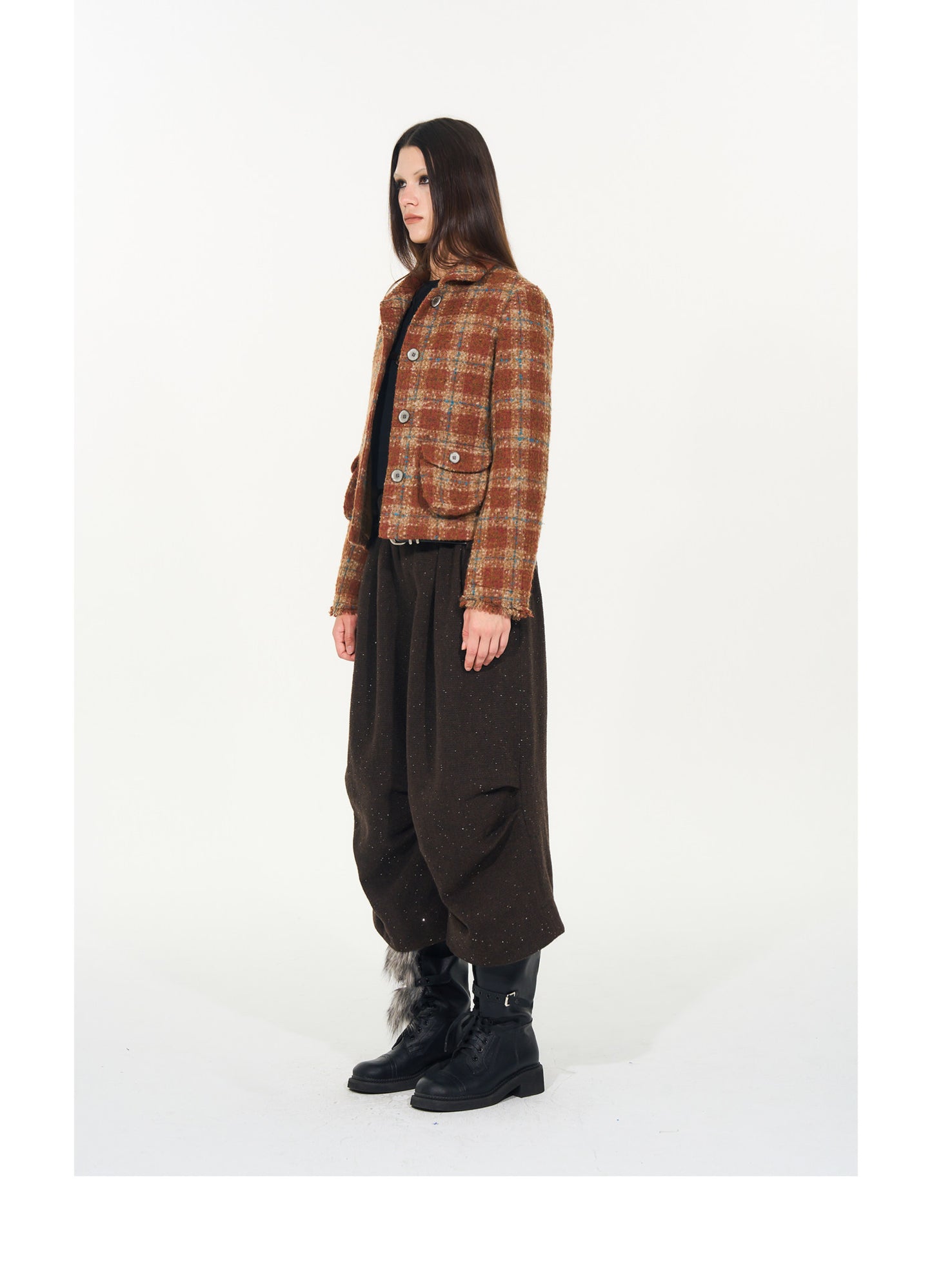 Drape cropped balloon pants